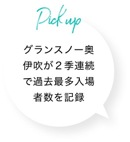 グランスノー奥伊吹が２季連続で過去最多入場者数を記録